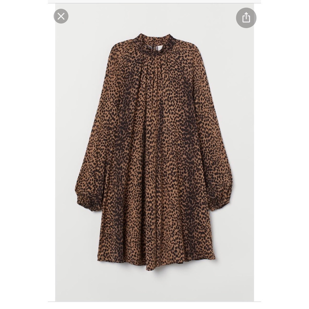 H&M wide cut leopard dress.